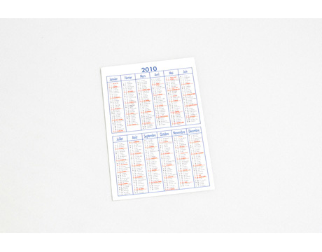 Calendrier de poche 85x54 Pelliculage Recto-Verso