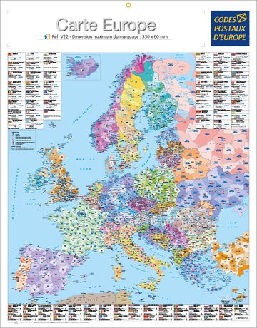 Calendriers publicitaire europe, Map Europe Rembordage
