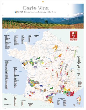 Calendriers publicitaires vins, Map Vinicole