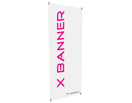 X-Banner 600x1600 Tissu polyester 250g/m² M1 ignifugé