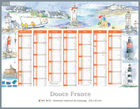Calendrier bancaire publicitaire peinture France, Paysage France