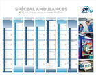 calendrier publicitaire ambulancier, Ambulances